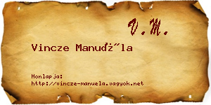Vincze Manuéla névjegykártya