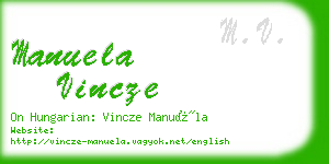 manuela vincze business card